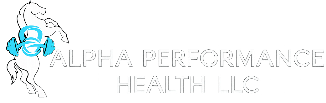 Alpha Performance Health White Logo