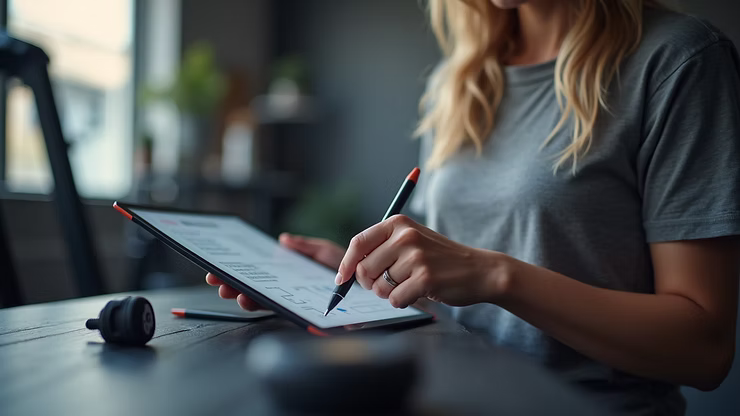 Fitness coach creating a tailored fitness plan